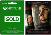 Abonnement Xbox Live de 12 mois + Location du Film Premier Contact (HD - 48h)