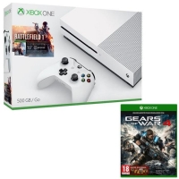 Console Xbox One S - 500 Go + Battlefield 1 + Gears of War 4 (via application / mobile)