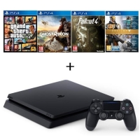 Console PS4 Slim - 500 Go + GTA V + Destiny la Collection + Ghost Recon + Fallout 4