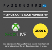 Abonnement Xbox Live de 12 mois + Location du Film Passenger (HD - 48h)