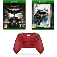 Manette pour Xbox One (rouge) + Batman : Return to Arkham + Batman Arkham Knight (via mobile)