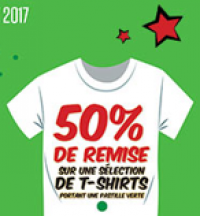 50% de remise sur une Sélection de T-Shirts