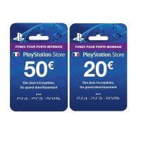  Cartes prépayées - Playstation Network de 70€ (via application)