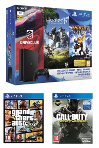 Console PS4 Slim - 1To + Horizon Zero Dawn + Drive Club + Ratchet & Clank + Call Of Duty : Infinite Warfare +  GTA V