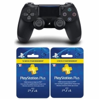 Manette DualShock 4 (V2) + Abonnement PlayStation Plus de 15 mois (via mobile)