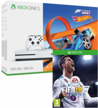 Console Xbox One S - 500 Go + Forza Horizon 3 + Hot Wheels + Fifa 18 