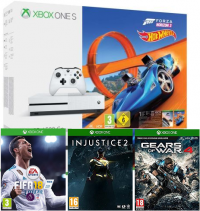 Console Xbox one S - 500Go + Forza Horizon 3 + Hot Wheels + Fifa 18 + Injustice 2 + Gears of War 4