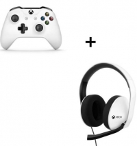 [Jusqu'à 23h00] Pack Manette Xbox One S (Blanche / V3) + Micro-Casque Stéréo - Blanc 