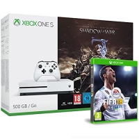 Console Xbox One S - 500Go + La Terre Du Milieu : L'Ombre de la Guerre + FIFA 18