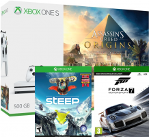Console Xbox One S - 500Go + Assassin's Creed Origins + Forza Motorsport 7 + Steep