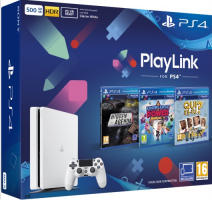 Console PS4 Slim - 500Go (Blanche) + Qui Es-tu? + knowledge Is Power + hidden Agenda