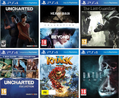 Until Dawn / Uncharted : The Nathan Drake Collection / Wipeout Omega Collection