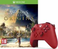 Manette Rouge pour Xbox One / PC + Assassin's Creed Origins
