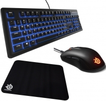 Clavier - SteelSeries Apex 100 + Souris - SteelSeries Rival 110 + Tapis de souris Gamer SteelSeries