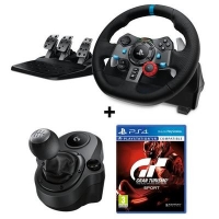 Volant de Course Logitech G29 Driving Force + Levier de Vitesse Driving Force Shifter + Gran Turismo Sport