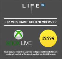 Abonnement Xbox Live de 12 mois + Location du Film LIFE (HD - 48h)