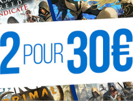 2 Jeux pour 30€ parmi une Sélection