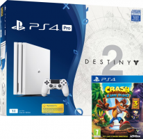 Console PS4 Pro - 1To (Blanche) + Destiny 2 + Crash Bandicoot N.sane trilogy