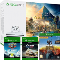 Opération Offre de Noël : Console Xbox One S - 500Go + 1 un Jeu au choix + PlayerUnknown's Battlegrounds + Steep + The Crew