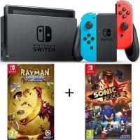 Console Nintendo Switch (Neon ou Gris) + Sonic Forces + Rayman Legends : Définitive Edition