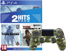 Manette DualShock 4  (Camo - V2) + Rise of the Tomb Raider : 20ème Anniversaire + Tomb Raider - Définitive Edition