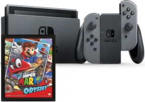 Console Nintendo Switch (Gris) + Cadre 3D Mario Odyssey