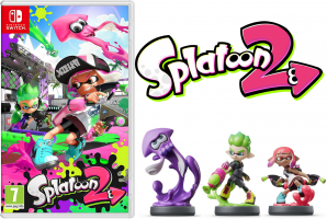 Splatoon 2 + Amiibo Fille Inkling Rose / Garçon Inkling vert néon / Calamar Inkling violet