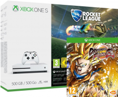 Console Xbox One S - 500Go + Dragonball Fighter Z (+DLC) + Rocket League + Abonnement Xbox Live de 3 Mois