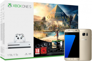 Samsung Galaxy S7 - 32Go (Or) + Console Xbox One S - 1To + Assassin's Creed : Origins + Rainbow Six Siège