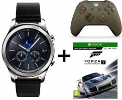 Samsung Gear S3 Classic (Silver) + Bracelet + Manette pour Xbox One / PC (Vert - Orange) + Forza Motorsport 7