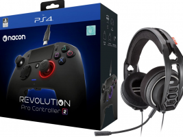 Manette Nacon Révolution Pro V2 + Micro-Casque Filaire Plantronics 400HS - Noir