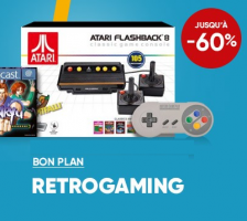 Jusqu'à -60% sur les Produits RétroGaming