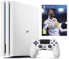 Console PS4 Pro - 1To (Blanc ou Noir) + FIFA 18