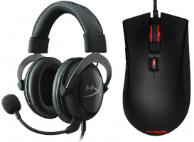 Micro-Casque - HyperX Cloud II Gun Metal + Souris Gaming - Pulsefire FPS