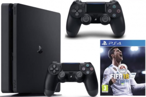 Console PS4 Slim - 500Go + 2ème Manette + FIFA18