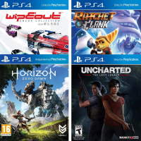 Uncharted : The Lost Legacy / Horizon Zero Dawn / WipeOut Omega Collection / Ratchet & Clank / Until Dawn / Heavy Rain & Beyond Collection...
