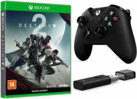Manette Pour Xbox One / PC (V3) + Adaptateur sans Fil pour PC + Destiny 2