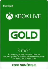 Abonnement Xbox Live Gold de 3 Mois (Code)