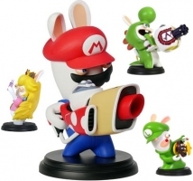 Figurine Mario et Les Lapins Crétins Kingdom Battle - Luigi / Mario / Peach / Yoshi (16,5cm)