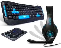 Pack Spirit of Gamer : Micro-Casque Gamer PRO-H5 + Clavier + Souris + Tapis de Souris