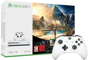 Console Xbox One S - 1To + 2ème Manette + Assassin's Creed Origins + Rainbow Six Siège / Sea of Thieves / PUBG / Forza Horizon 3 + Hot Wheels