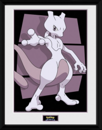 Cadre Collector Print - Pokemon - Mewtwo ou Amphinobi (30 x 40cm)