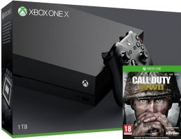 Console Xbox One X - 1To + Call of Duty WW2 / Star Wars Battlefront 2 / FIFA 18