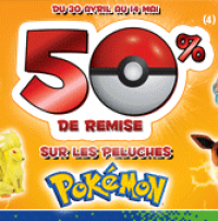 -50% sur toutes les Peluches Pokemon