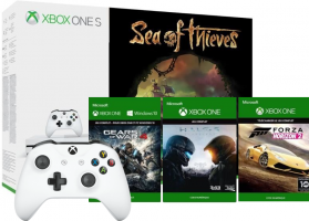 Console Xbox One S - 1To + 2ème Manette + Sea of Thieves + Gears of War 4 + Halo 5 + Forza Horizon 2