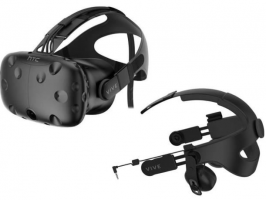 Casque de Réalité Virtuelle - HTC Vive + Serre-tête Audio Premium + 2 Mois d'abonnement à VivePort