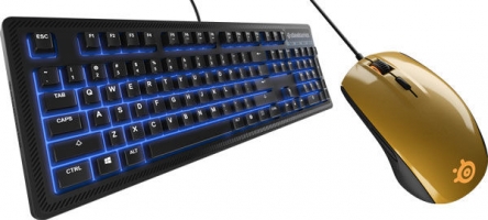 Clavier SteelSeries Apex 100 - Azerty + Souris SteelSeries Rival 100 - Alchemy Gold 