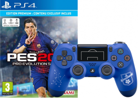 Manette DualShock 4 - Edition PlayStation Football Club (V2) + PES 2018 - Edition Premium D1