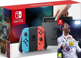 Console Nintendo Switch (Néon Ou Gris) + FIFA 18