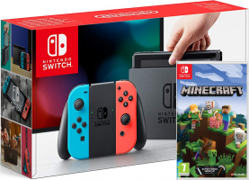 Console Nintendo Switch (Néon Ou Gris) + Minecraft